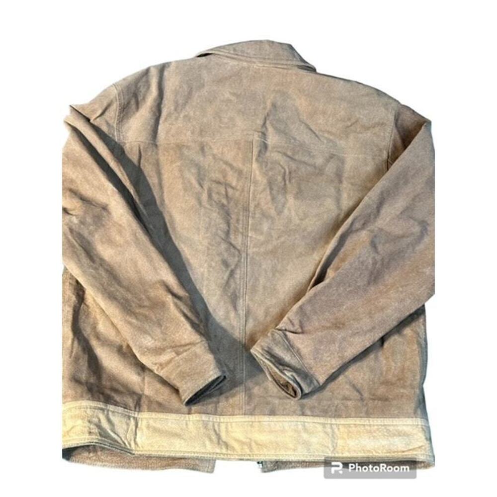 Wilson’s M Julian Leather Jacket Medium Tan Beige EUC - Picture 4 of 10
